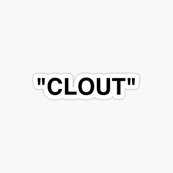 Clout sticker OFF-WHITE parody Sticker