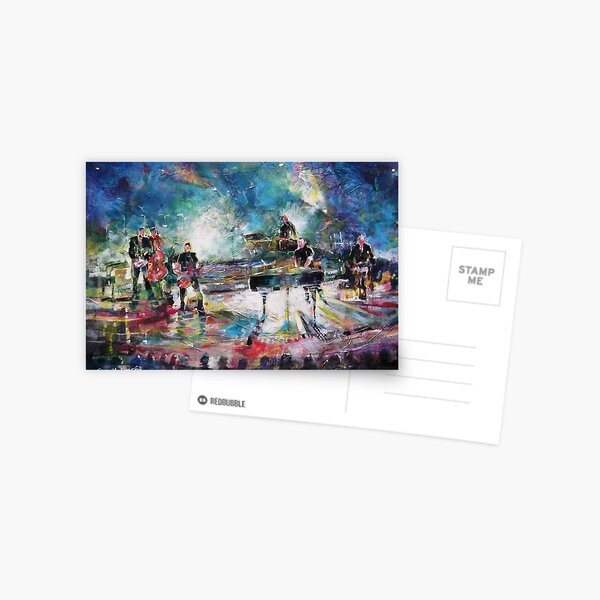Pop Concert Painting Music Art Gallery Postcard