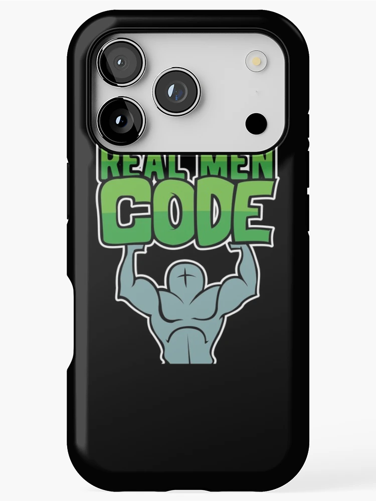 Thumbnail 1 of 4, iPhone Case, Real Men Code Developer Programmer Coder designed and sold by Bronby.