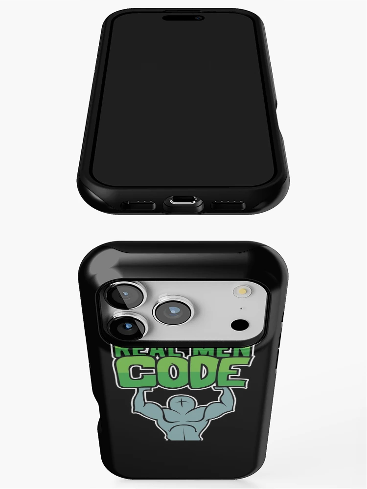 Thumbnail 3 of 4, iPhone Case, Real Men Code Developer Programmer Coder designed and sold by Bronby.