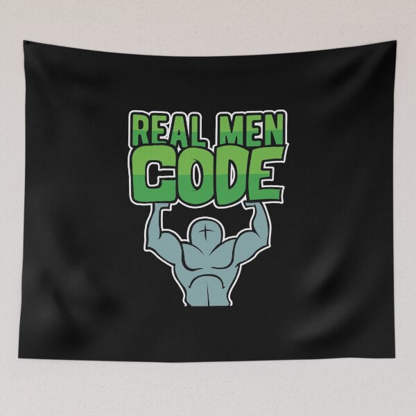 Item preview, Real Men Code Developer Programmer Coder designed and sold by Bronby.