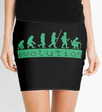 Evolution of Coding Developer Retro Hacker Mini Skirt