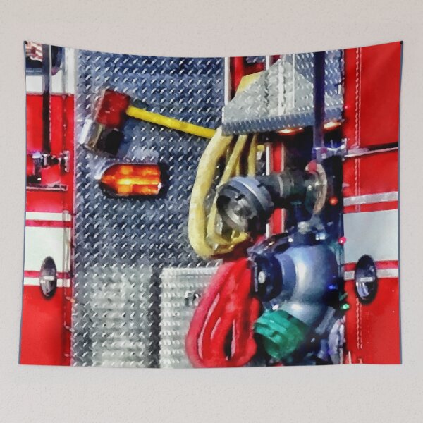 Item preview, Fire Truck With Hoses and Ax designed and sold by Susan Savad.