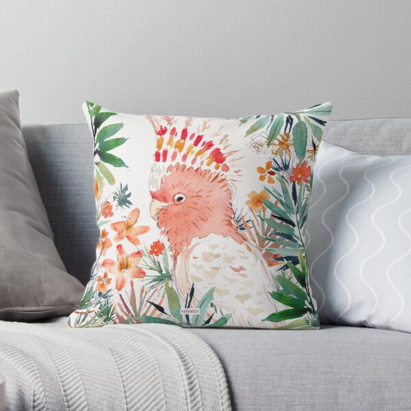 BOOFUS the Major Mitchell’s Cockatoo Throw Pillow