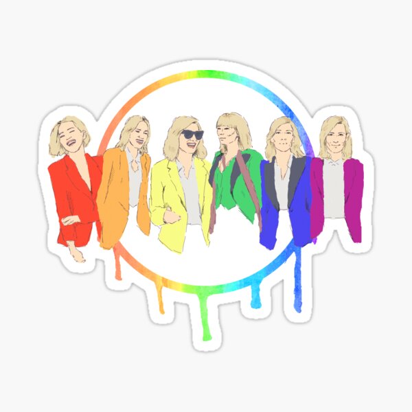 Item preview, Cate Blanchett - Rainbow Pride Flag with Watercolour designed and sold by brainbag.