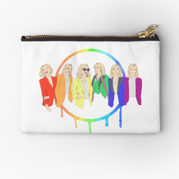 Cate Blanchett - Rainbow Pride Flag with Watercolour Zipper Pouch