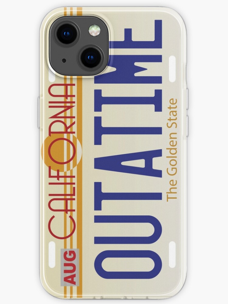 Back To The Future License Plate Iphone Case By Alexisrmoore Redbubble