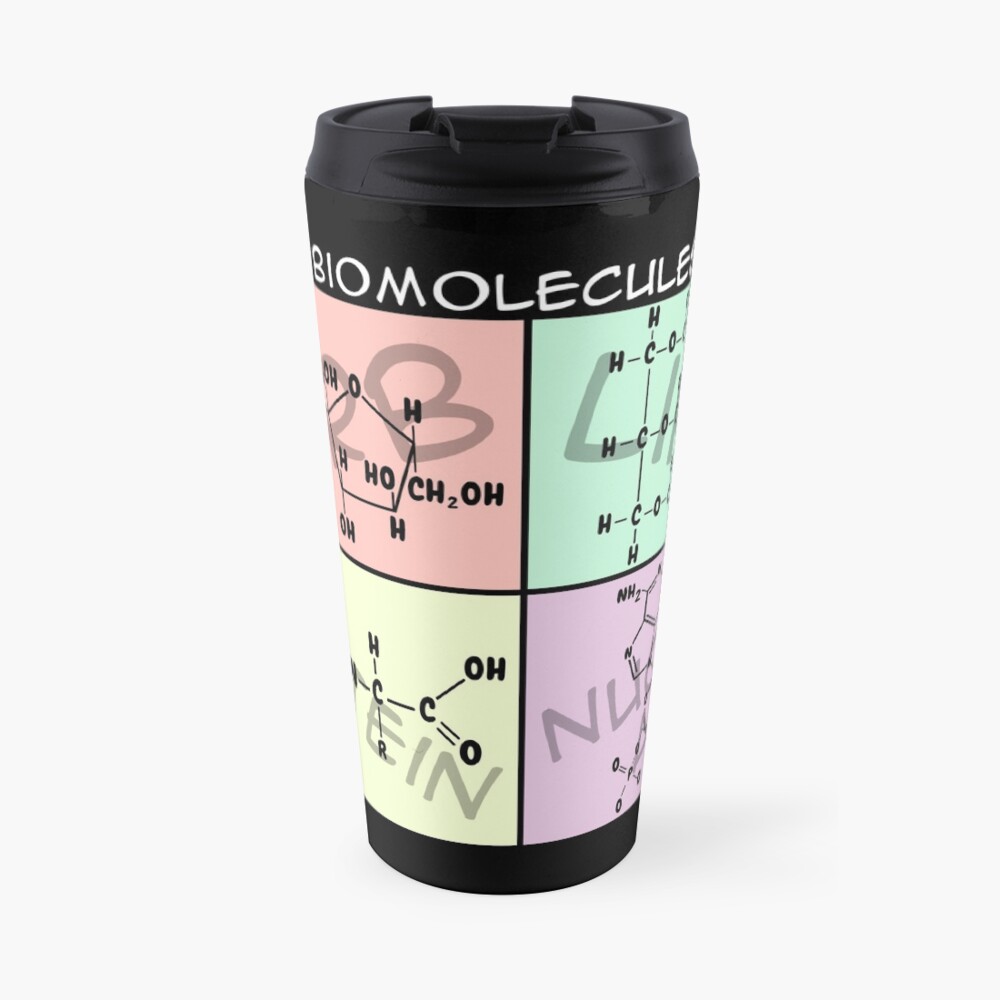 Biomolecule Structure Poster Travel Coffee Mug