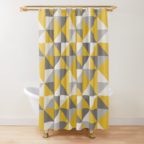 Item preview, Retro Triangle Design in Yellow and Grey designed and sold by latheandquill.