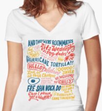 Vine app art Women's Fitted V-Neck T-Shirt