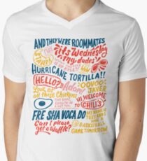 Reben App Art T-Shirt mit V-Ausschnitt für Männer