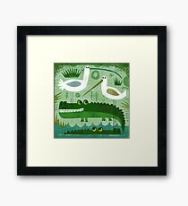 Crocs and Birds Framed Print
