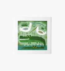 Crocs and Birds Art Board