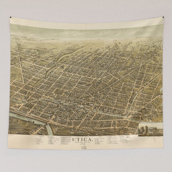 Item preview, Bird's Eye View of Utica, New York (1873) designed and sold by allhistory.