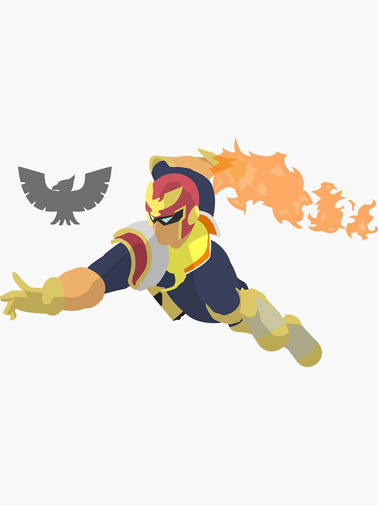 "Captain Falcon - 11 Minimalist" Sticker for Sale by Alseias | Redbubble