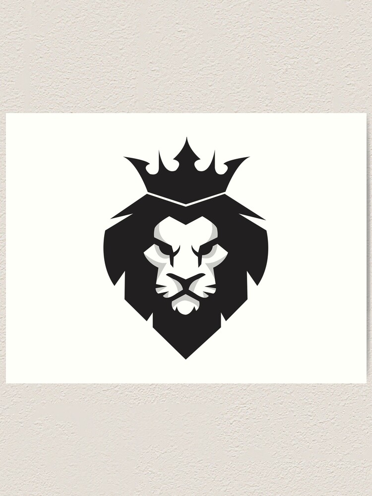 Impression Artistique Lion Euclidean Vector Pixabay Roi Lion Noir Par Joeegy Redbubble