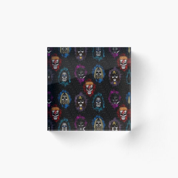 Errorface skull Icons Acrylic Block