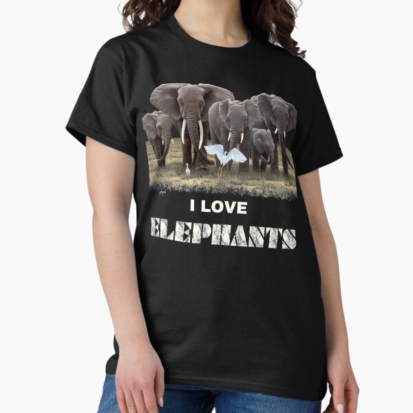 I Love Elephants, Elephant family Classic T-Shirt