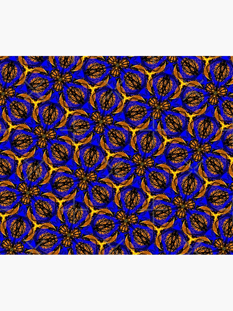 Blue yellow African print by cardwellandink