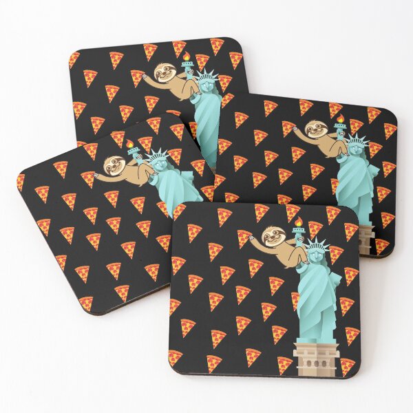 Item preview, Cute Sloth Pizza Rain NYC designed and sold by plushism.