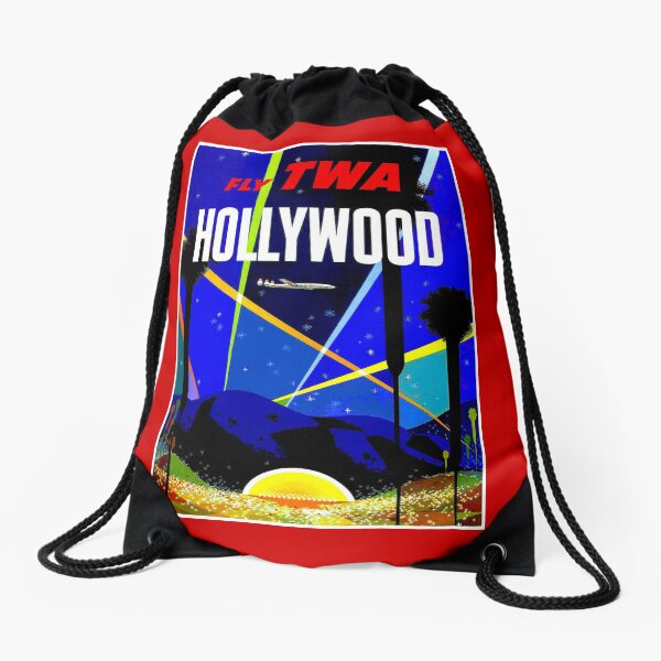 Item preview, HOLLYWOOD : Vintage Airline Travel Advertising Print designed and sold by posterbobs.