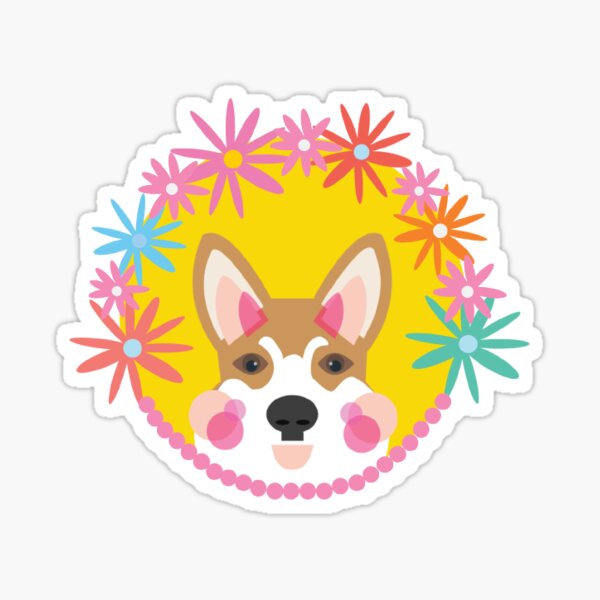 aloha corgi Sticker