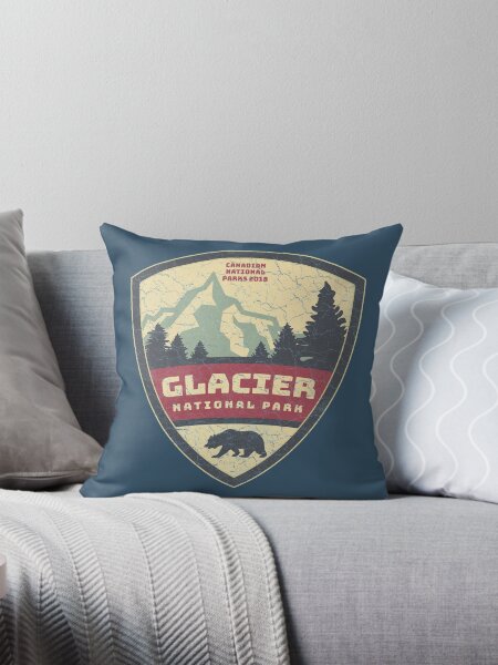 Glacier National Park Canadian National Park Souvenir Throw Pillow
