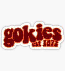 Gokies Virginia Tech Groovy Sticker Sticker