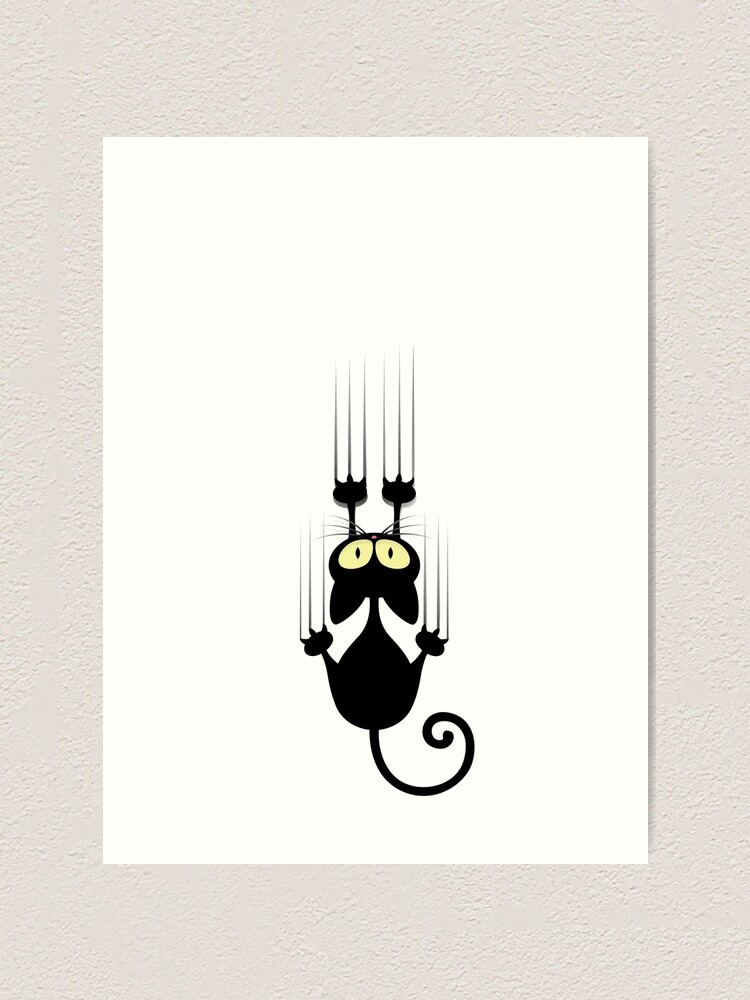 Hang Tight Kitty Art Print for Sale by Limbodotlife
