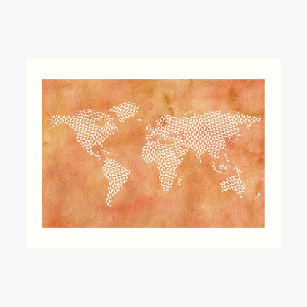 "World map" Art Print by bluishmuse | Redbubble