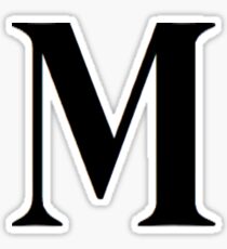 LETTER M STICKER Sticker