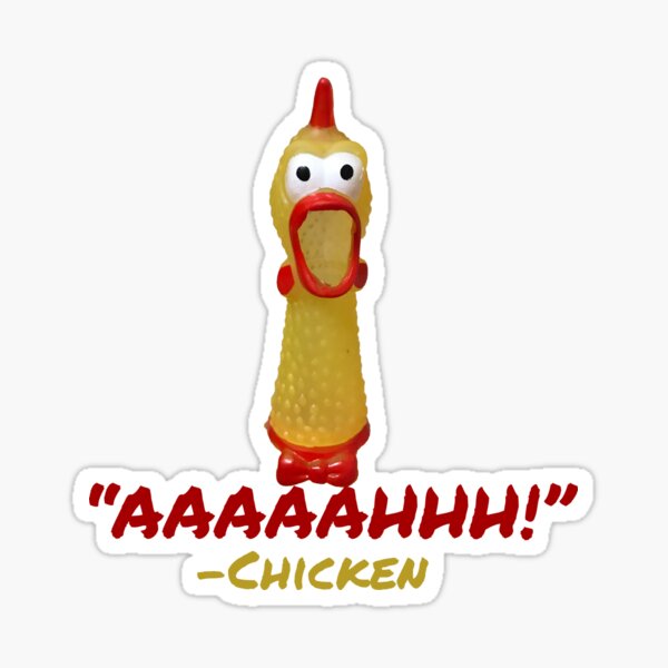 Screaming Rubber Chicken Sticker