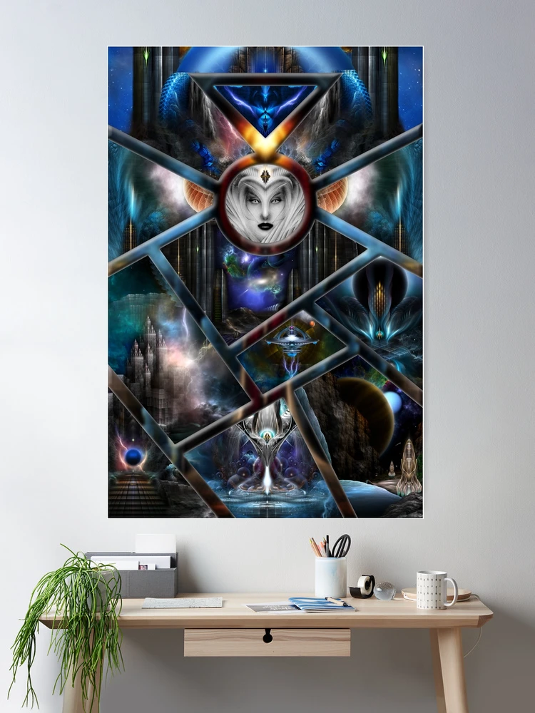 Xzendor7 Realm Of Fractal Fantasies Matrix Mesmerizing Fractal Art Composition | 2 Xzendor7 Realm Of Fractal Fantasies Matrix Wall Decor Poster Art Print