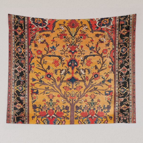 Item preview, Bakhtiari Khan Tree of Life Carpet Print designed and sold by Vicky Brago-Mitchell®.