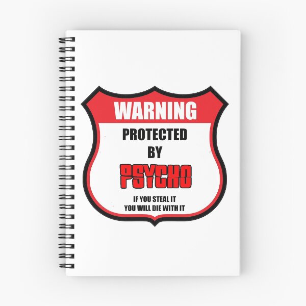 Item preview, Warning Protected by Pyscho designed and sold by BankrobberGus.