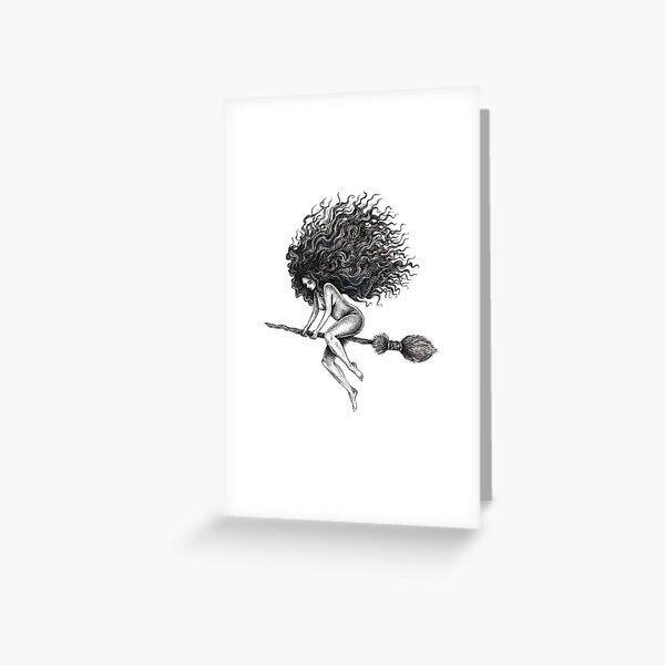 Broom Rider Greeting Card