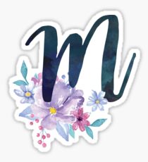 Monogram M Pretty Lilac Bouquet Sticker