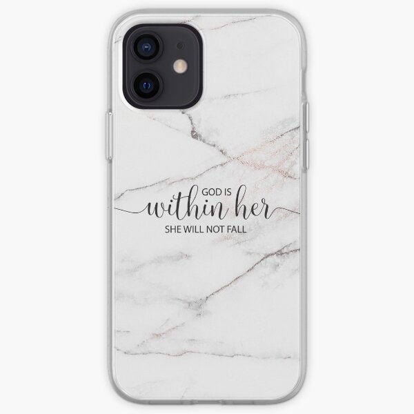 God is within her she will not fall - Marble iPhone Soft Case