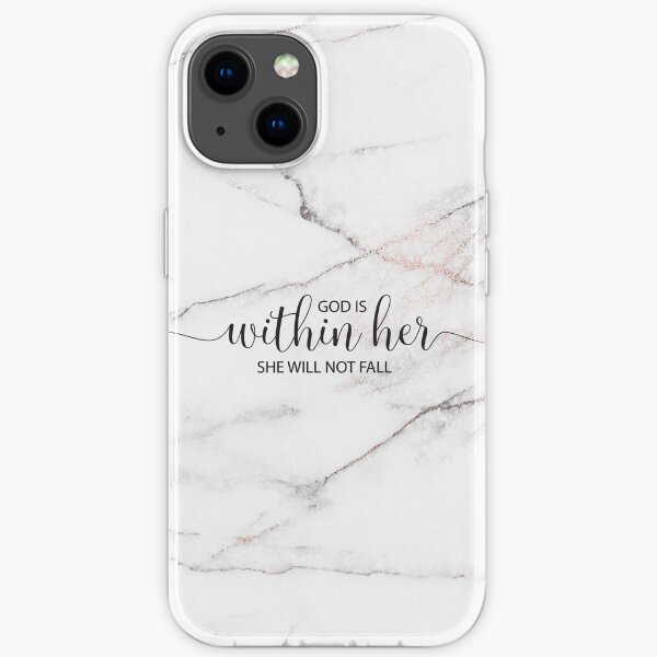 God is within her she will not fall - Marble iPhone Soft Case