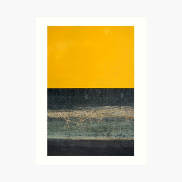 Yellow on Blue Art Print