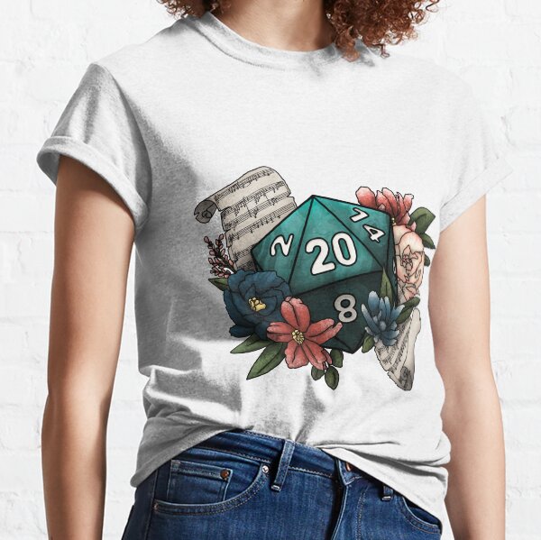 Bard Class D20 - Tabletop Gaming Dice Classic T-Shirt