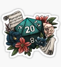 Bard Class D20 - Tabletop Gaming Dice Sticker