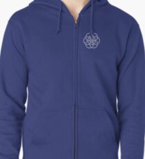 Earth Flag - Crest / Breast Patch Zipped Hoodie