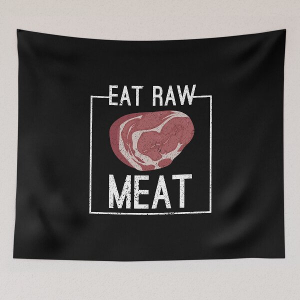Item preview, Eat raw meat tshirt for primal diet designed and sold by ShadySchatten.
