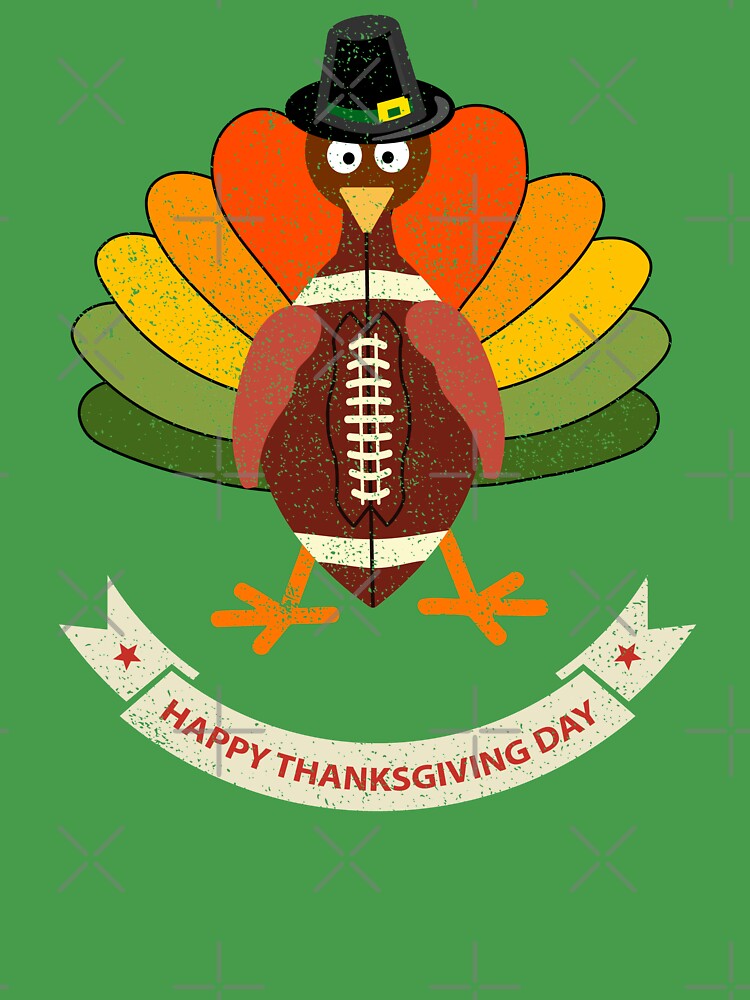 Retro Vintage Happy Thanksgiving and Football Turkey Gifts and Shirts Kids  T-Shirt for Sale by fashopera