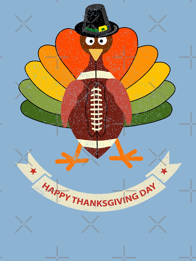 Retro Vintage Happy Thanksgiving and Football Turkey Gifts and Shirts Kids  T-Shirt for Sale by fashopera