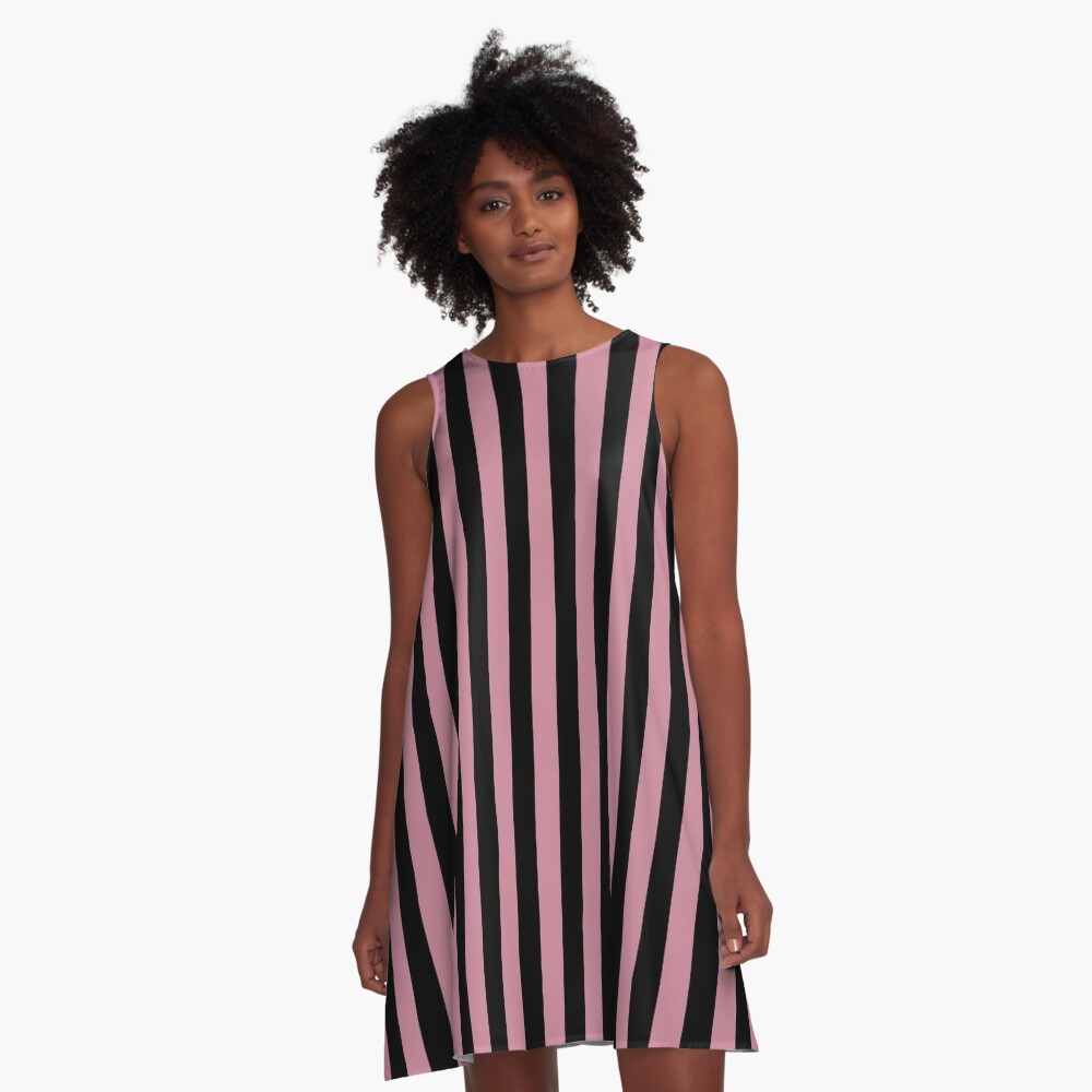 Pink vertical 2024 striped dress