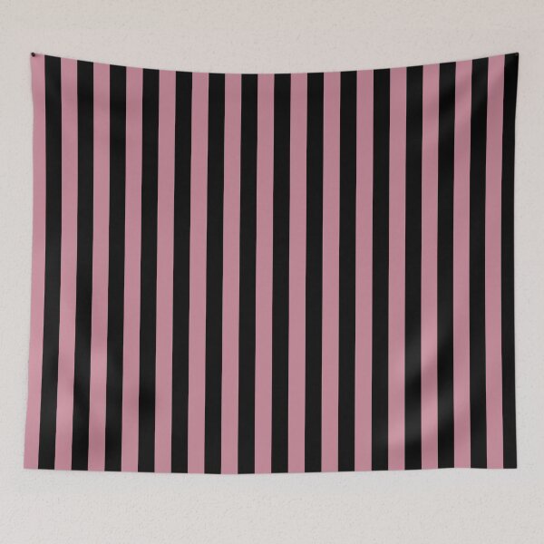 Item preview, Puce Pink and Black Vertical Stripes designed and sold by ColorPatterns.