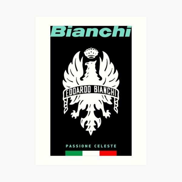 Bianchi Passione Celeste Bike Art Print By Zatasan Redbubble