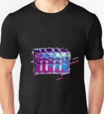 Chest box Eighties Retro Violet and Purple Unisex T-Shirt